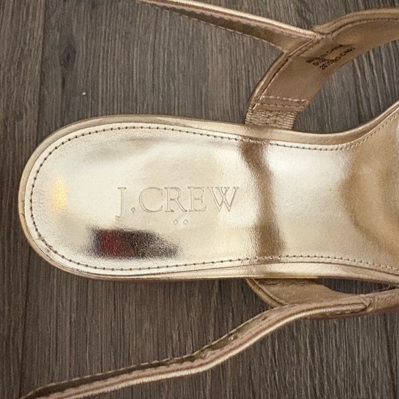 J. Crew Gold Heels - Picture 2 of 4